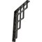 Ekena Millwork Diane Wrought Iron Bracket, (Single center brace), Antiqued Silver 1 1/2"W x 10"D x 12"H BKTM01X10X12SDIASV - alternate 1